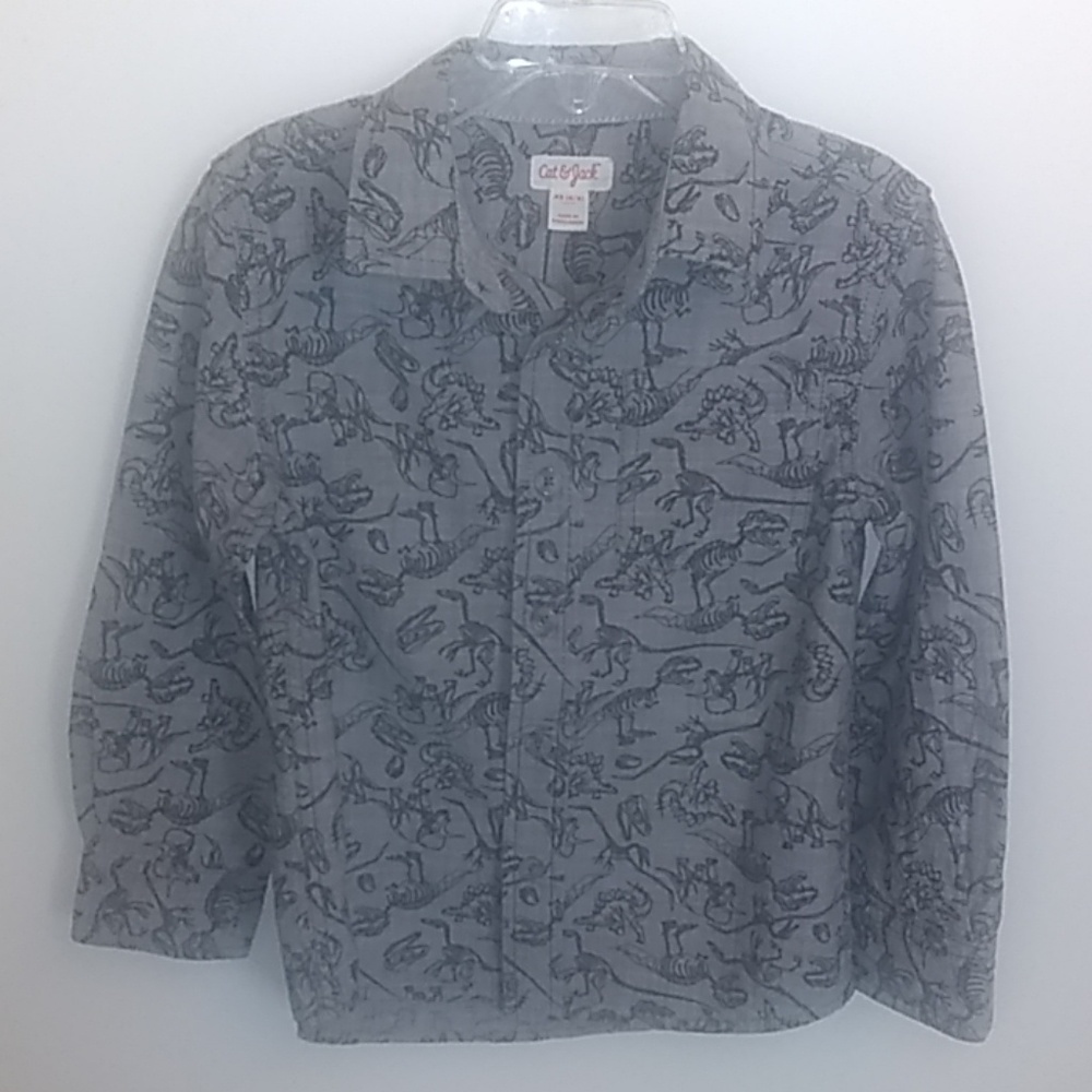 Boys long sleeve button down xs(4/5)
